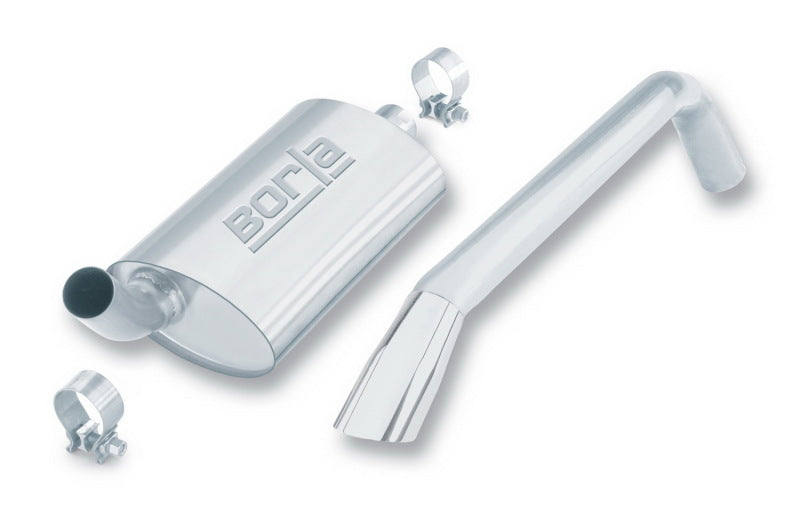 Borla 81-86 Jeep CJ-7 4.2L AT/MT 4WD Cat-Back 2in Single Round Angle Cut Intrcld Rr 2.5in Rndx6.5in 14572 14572 Photo - Primary