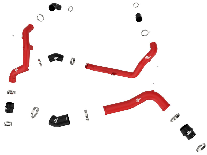 aFe 22-23 Ford Explorer BladeRunner Aluminum Hot and Cold Charge Pipe Kit - Red 46-20674-R 46-20674-R Photo - Unmounted
