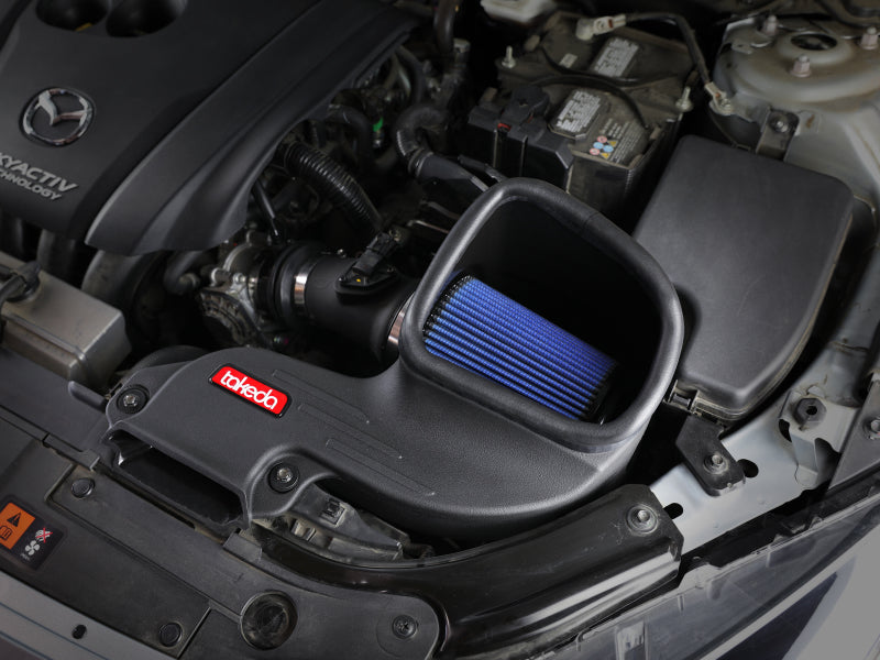 aFe Takeda Stage-2 Cold Air Intake System Pro 5R 14-18 Mazda 3 L4-2.0 - Black 56-10020R 56-10020R Photo - Mounted