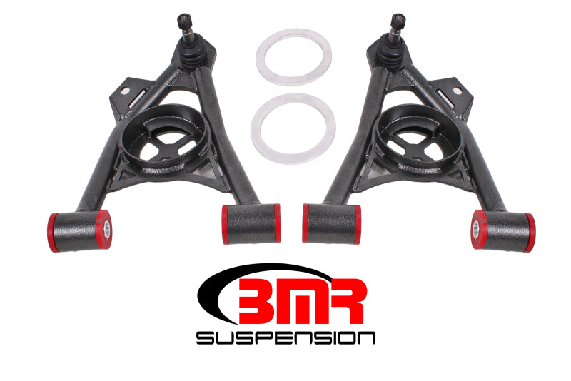 BMR 94-04 Mustang Lower Non-Adj. A-Arms (Poly) w/ Tall Ball Joint / Spring Pocket - Black Hammertone AA043H AA043H Photo - Primary