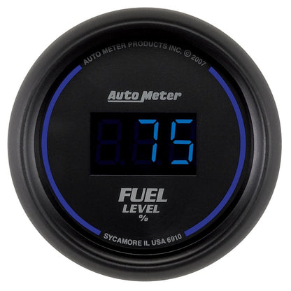 Autometer 2-1/16" Fuel Level, Programmable 0-280 ?, Digital Black 6910 Photo - Primary