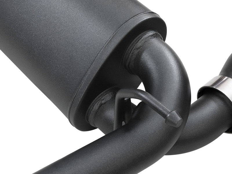 aFe Rebel Series 409 Stainless Steel Cat-Back Exhaust 18-21 Jeep Wrangler JL 2.0L (t) - Black Tip 49-48096-B 49-48096-B Photo - Close Up