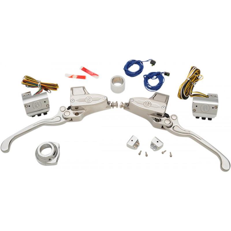 Performance Machine 9/16in Hand Control Set Hyd - Chrome 0062-4020-CH