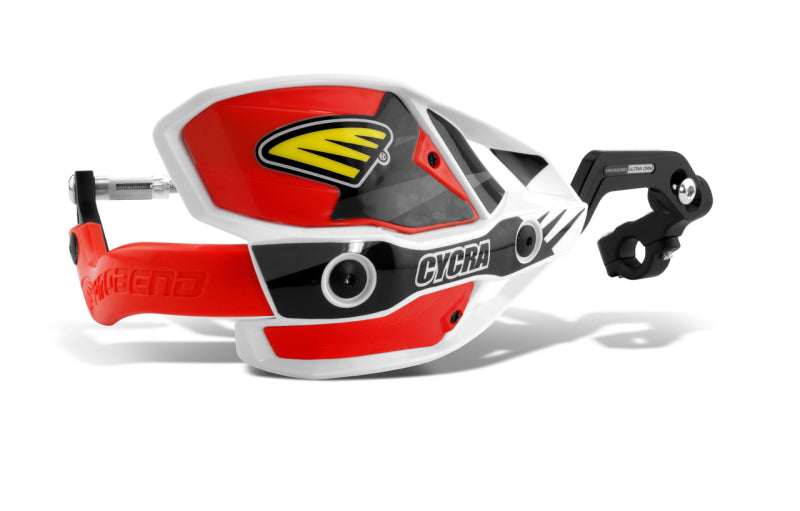 Cycra CRM Ultra 7/8 in. Clamp w/White Shields/Red Covers 1CYC-7407-32X