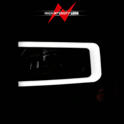 ANZO 99-04 Ford F250/F350/F450/Excursion (excl. 99) Crystal Headlights - w/ Light Bar Black Housing 111549 111549 User 5