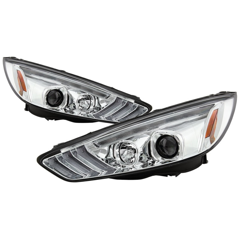 Spyder 15-18 Ford Focus Projector Headlights - Seq Turn Light Bar - Chrome PRO-YD-FF15-LBSEQ-C 5086457 5086457 Photo - Primary