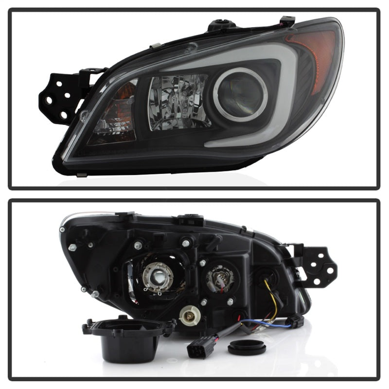 Spyder Subaru WRX 06-07 Projector Headlights - HID Model Only - Black PRO-YD-SWRX06-HID-LBDRL-BK 5083913 5083913 Photo - Unmounted