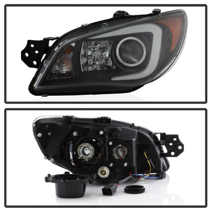 Spyder Subaru WRX 06-07 Projector Headlights - HID Model Only - Black PRO-YD-SWRX06-HID-LBDRL-BK 5083913 5083913 Photo - Unmounted