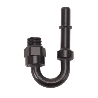 Russell Performance Adapter Fitting 3/8in SAE Quick Disc Male to #6 SAE Port Male Swivel 180Deg Blk 644013 644013 Photo - Primary