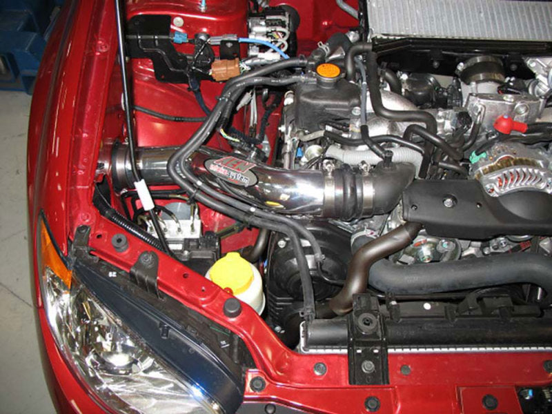 AEM Induction AEM 06-07 WRX/ 06 STi Polished Cold Air Intake 21-477P 21-477P Photo - Mounted