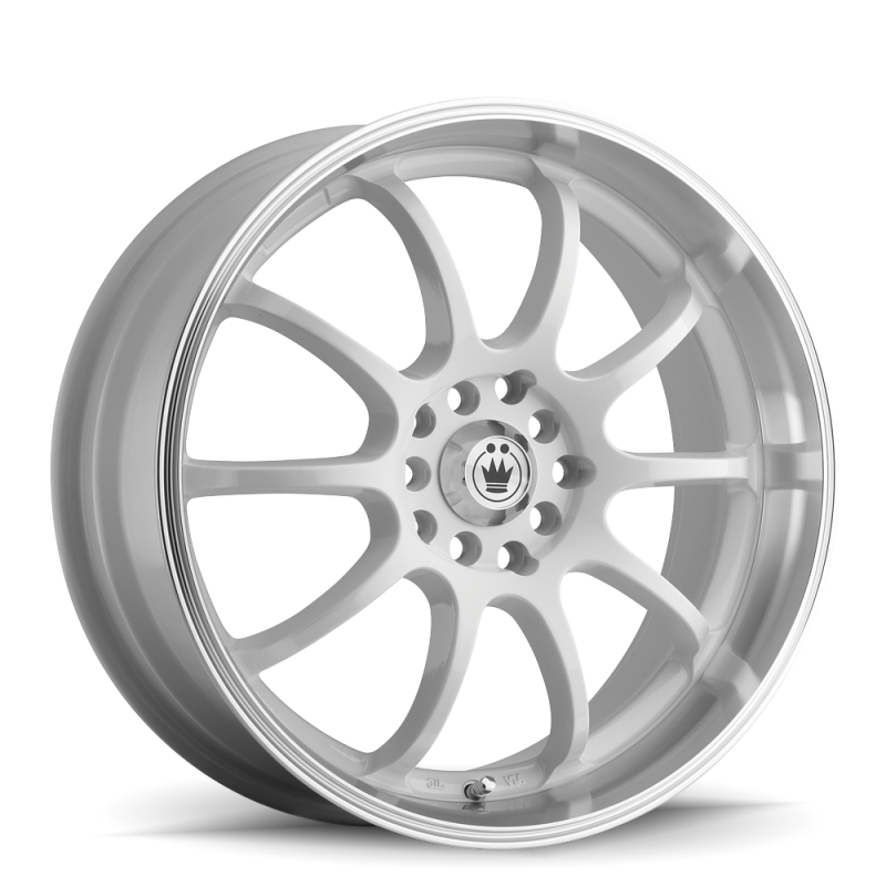 Konig Lightning Wheel White/Machine Lip 17X7 +40 10X100,10x114.3 LI77T0440W Photo - Primary