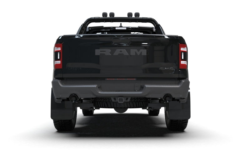 Rally Armor 2021+ Dodge Ram 1500 TRX Black UR Mud Flap - Metallic Black Logo MF128-UR-BLK-MBK MF128-UR-BLK-MBK User 1