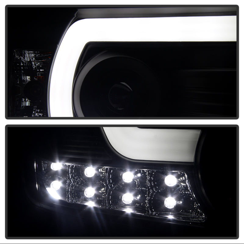 Spyder GMC Sierra 14-16 Projector Headlights Light Bar DRL Blk PRO-YD-GS14V2-LBDRL-BK 5080851 5080851 User 1