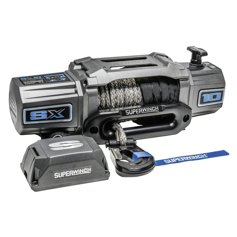 Superwinch 10000 LBS 12 VDC 3/8in x 80ft Synthetic Rope SX 10000 Winch 1710201 1710201 Photo - Close Up