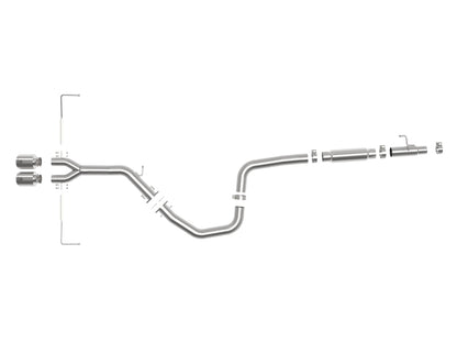 aFe Takeda Exhaust Cat-Back 19-20 Hyundai Veloster 304SS Polished Dual Tips Exhaust 49-37011-P 49-37011-P Photo - Close Up