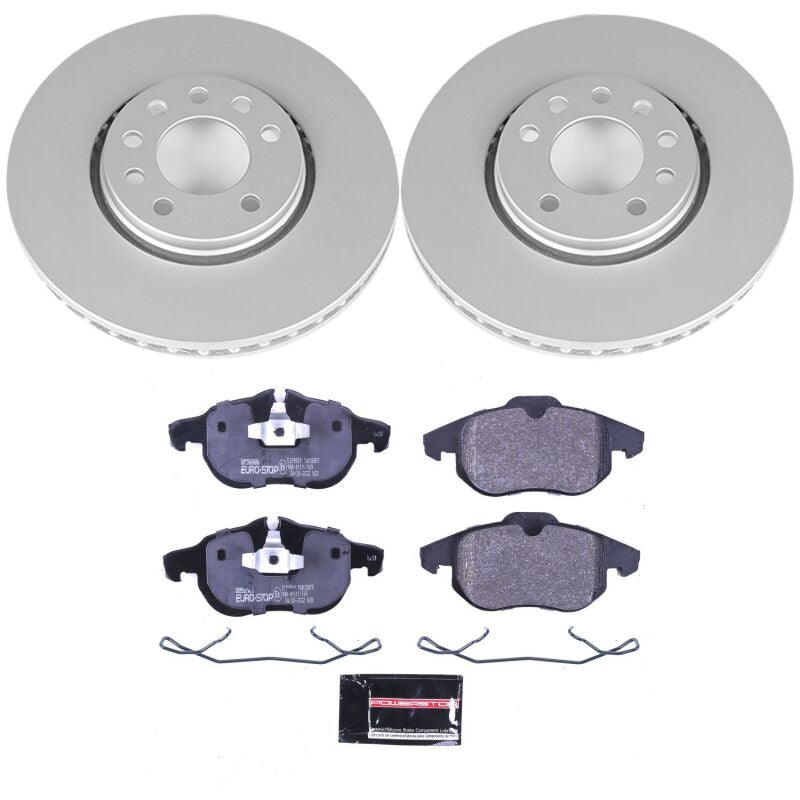 PowerStop Power Stop 03-11 Saab 9-3 Front Euro-Stop Brake Kit ESK985 ESK985 Photo - Primary