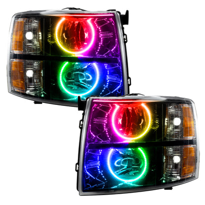 ORACLE Lighting Oracle 07-13 Chevrolet Silverado SMD HL - Black - Round Style - ColorSHIFT w/o Controller 7105-334 7105-334 Photo - Primary