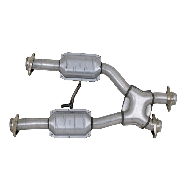 BBK 79-93 Mustang 5.0 Short Mid X Pipe With Catalytic Converters 2-1/2 For BBK Long Tube Headers 1659 1659 Photo - Unmounted