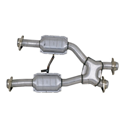 BBK 79-93 Mustang 5.0 Short Mid X Pipe With Catalytic Converters 2-1/2 For BBK Long Tube Headers 1659 1659 Photo - Unmounted