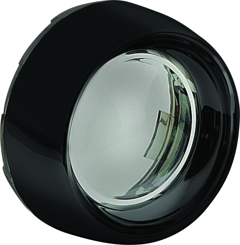 Kuryakyn Deep Dish Bezel For Bullet Turn Signals Smoke Lens Gloss Black 5480 5480 Photo - Primary