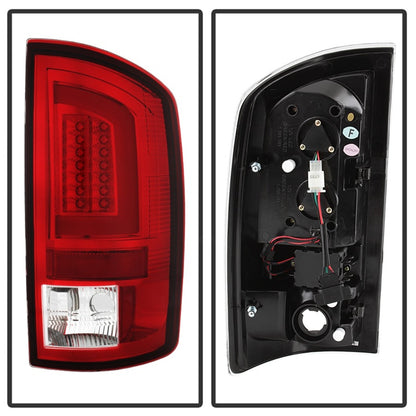 Spyder 07-09 Dodge Ram 2500/3500 V3 Light Bar LED Tail Lights - Red Clear (ALT-YD-DRAM06V3-LBLED-RC) 5084286 5084286 Photo - Unmounted