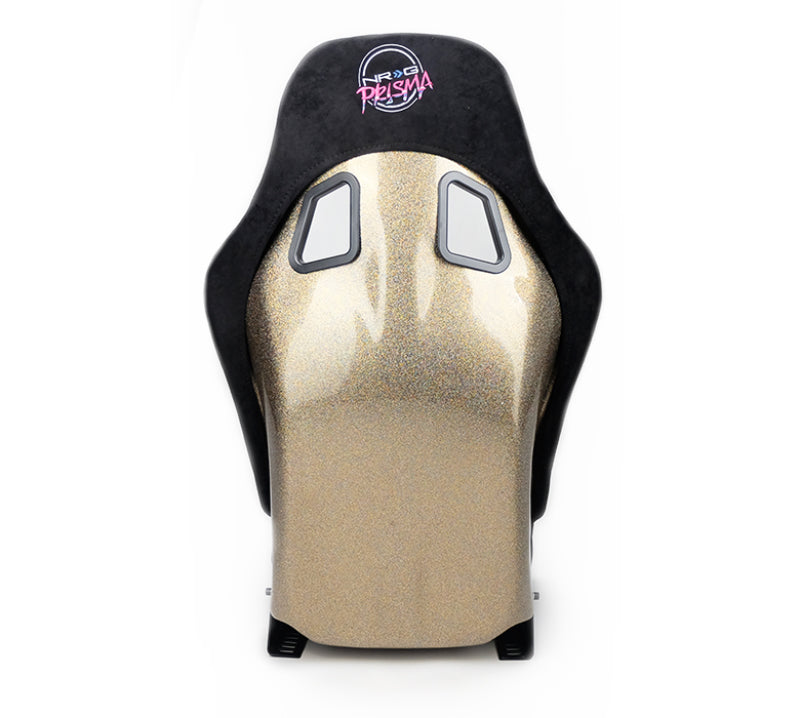 NRG FRP Bucket Seat ULTRA Edition - Medium (Black Alcantara/Gold Glitter Back) FRP-303BK-ULTRA FRP-303BK-ULTRA Photo - Primary