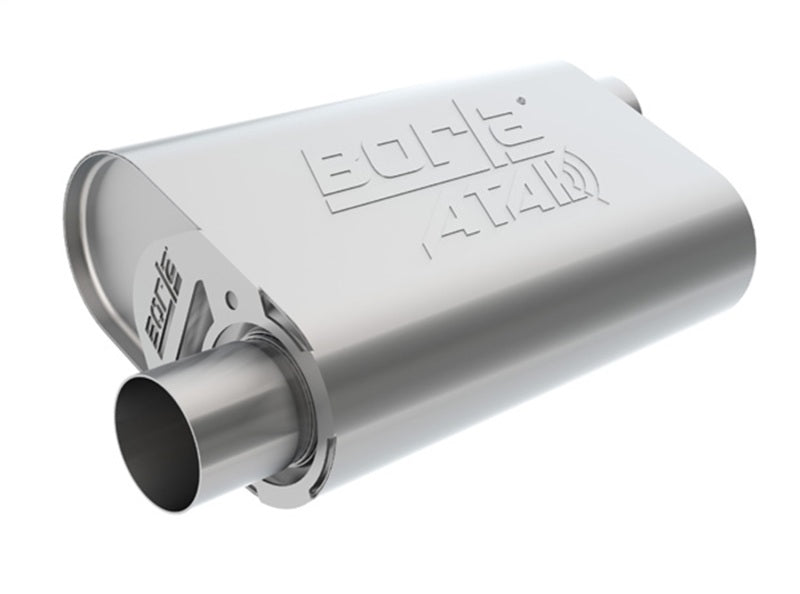 Borla CrateMuffler SBC 283 / 327 / 350 2.5 inch Offset/Center 14in x 4.35in x 9in Oval Muffler 400823 400823 Photo - Primary