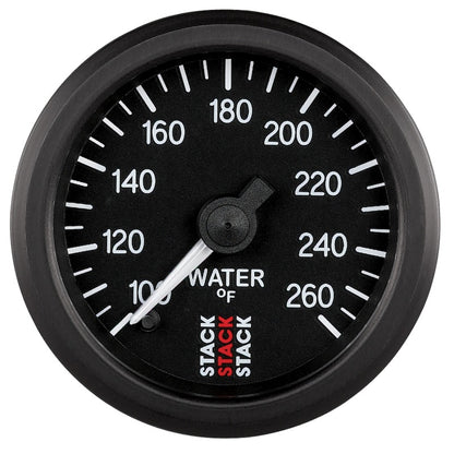 Autometer Stack 52mm 100-260 Deg F 1/8in NPTF Male Pro Stepper Motor Water Temp Gauge - Black ST3308 ST3308 Photo - Primary