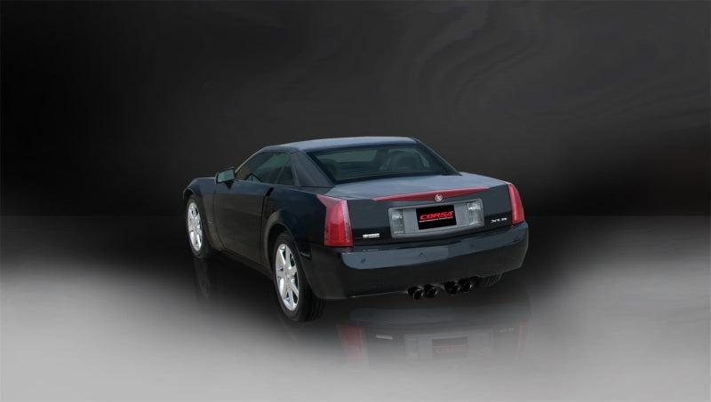 Corsa 04-08 Cadillac XLR 4.6L 25in Cat-Back Dual Rear w Twin 35in Black Pro-Series Tips 14156BLK 14156BLK Photo - Mounted