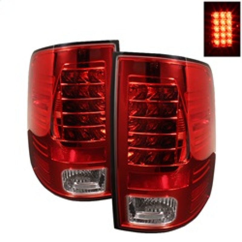 Spyder Dodge Ram 1500 09-14 LED Tail Lights Incandescen- Red Clear ALT-YD-DRAM09-LED-RC 5017567 5017567 Photo - Primary