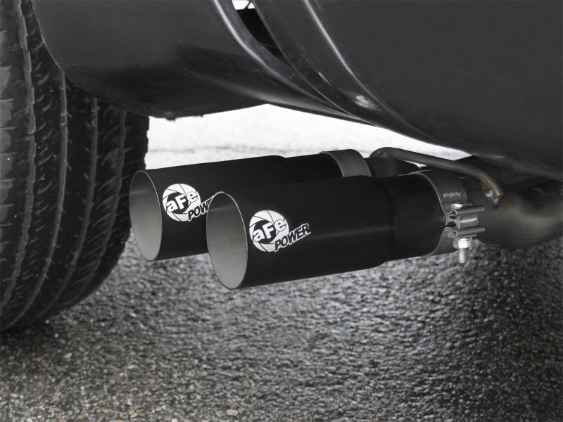 aFe Rebel Series 3in 409 SS Cat-Back Exhaust w/ Black Tips 04-15 Nissan Titan V8 5.6L 49-46124-B 49-46124-B Photo - Mounted