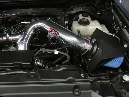 Injen Wrinkle Black Short Ram Intake 12-13 Ford F-150 V6 3.5L Eco Boost En PF9012WB Photo - Mounted