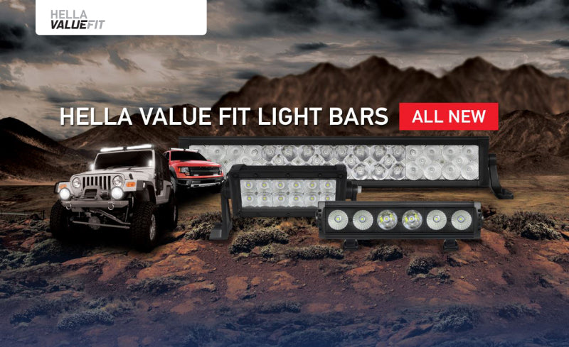 Hella ValueFit Sport Light Bar 12 LED / 8" - Flood Beam 357208001 Photo - Mounted