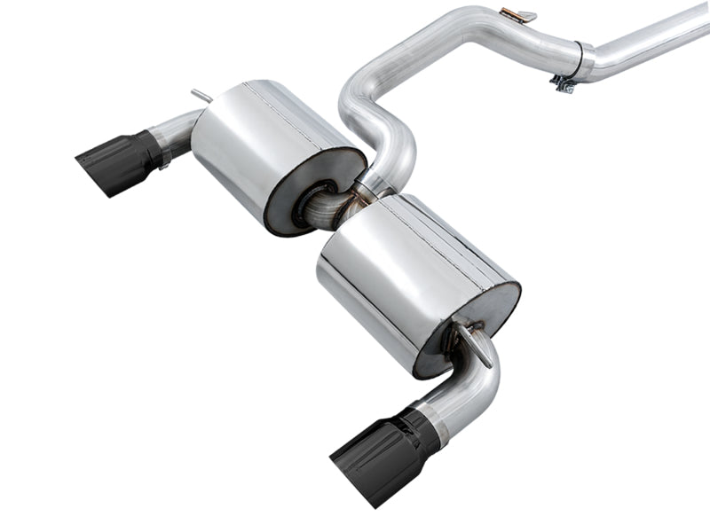 AWE Tuning Ford Focus RS Touring Edition Cat-back Exhaust - Resonated - Diamond Black Tips 3020-33042 3020-33042 Photo - out of package