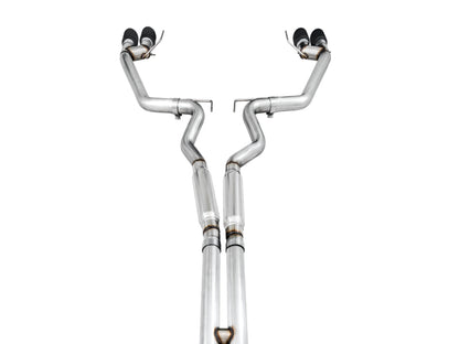 AWE Tuning 2018+ Ford Mustang GT (S550) Cat-back Exhaust - Track Edition (Quad Diamond Black Tips) 3020-43072 3020-43072 Photo - out of package