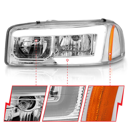 Anzo 99-17 GMC Sierra/Denali Headlights Chrome Amber (w/C Light Bars) 111523 111523 User 2