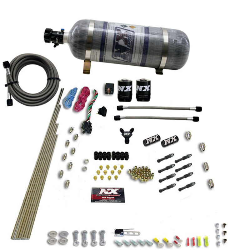 Nitrous Express 8 Cyl Dry Direct Port 2 Solenoids Nitrous Kit (200-600HP) w/Composite Bottle 93006-12 93006-12 Photo - Primary