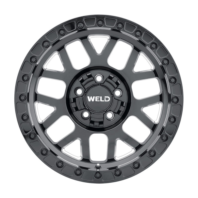 Weld Off-Road W902 17X10 Cinch Beadlock 5X127 5X139.7 ET-24 BS4.50 Gloss BLK MIL / BLK Ring 87.1 W90270057450 W90270057450 Photo - Primary