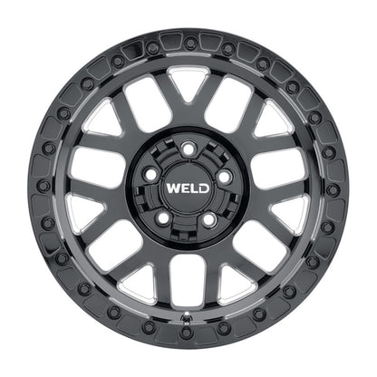 Weld Off-Road W902 17X9.0 Cinch Beadlock 5X127 5X139.7 ET-12 BS4.50 Gloss Black MIL 87.1 W90279057450 W90279057450 Photo - Primary