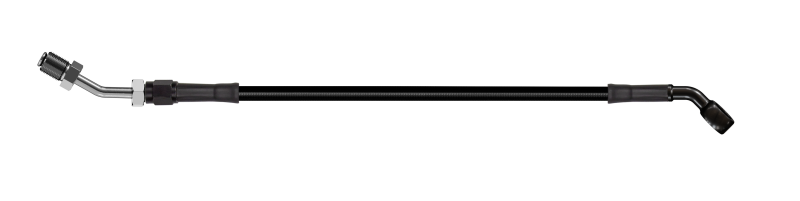 Goodridge 64in Universal Clutch Line w/Black Zinc Fittings & Black Hose - 45Deg Banjo w/AN3 Fitting HD2045-1CB-BK64 HD2045-1CB-BK64 Photo - Primary