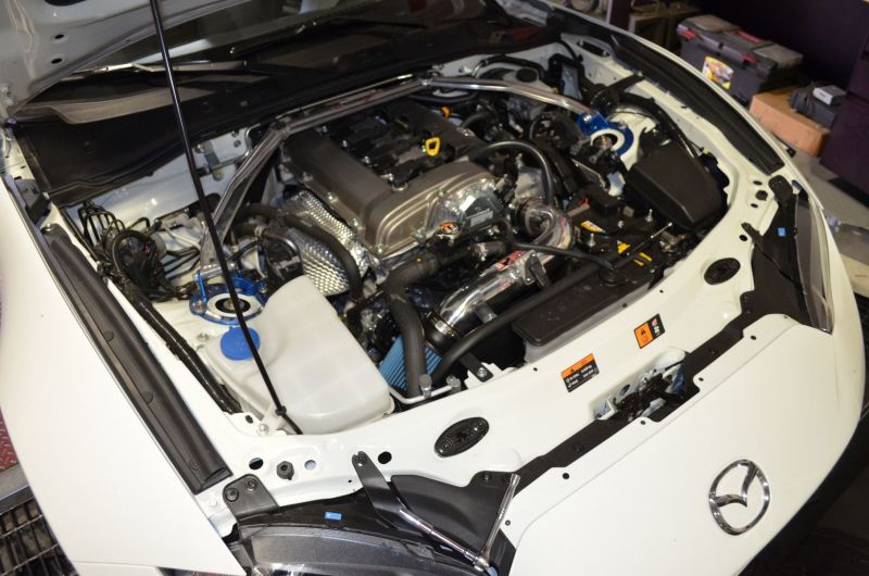 Injen 2016 Mazda MX-5 2.0L 4Cyl Polished Short Ram Intake w/Mr Tech SP6010P Photo - Mounted
