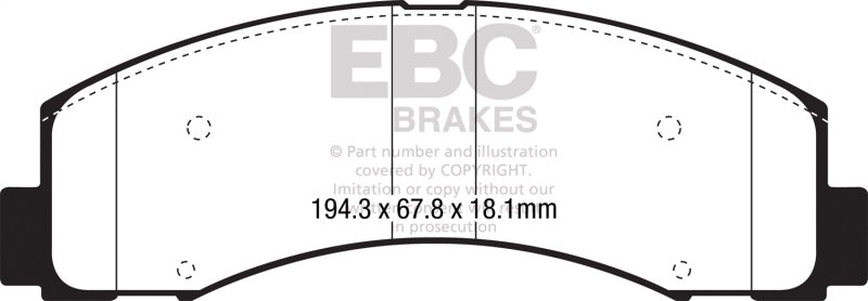 EBC 18+ Ford F-150 2.7TT 2WD Ultimax Front Brake Pads UD2087 UD2087 Photo - Primary
