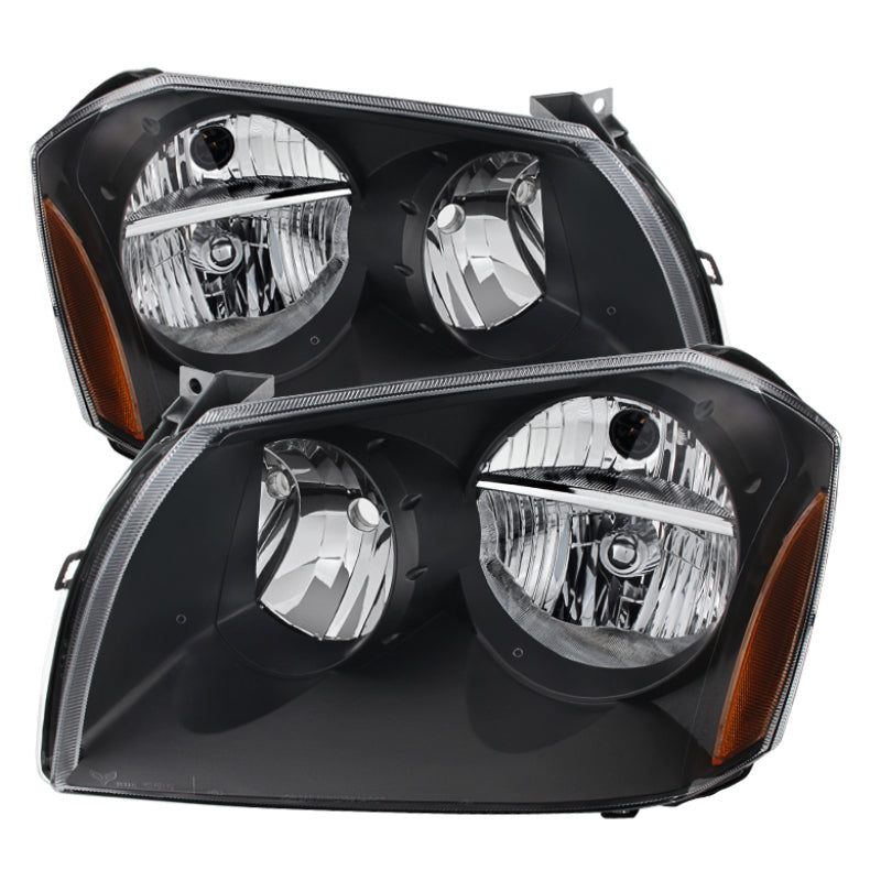 SPYDER Xtune Dodge Magnum 05-07 Crystal Headlights Black HD-JH-DMAG05-AM-BK 9024733 9024733 Photo - Primary