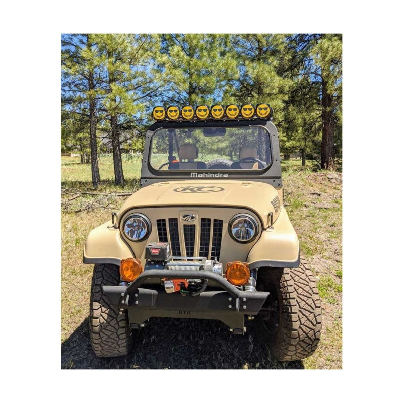 KC HiLiTES 6in. Hard Cover for Gravity Pro6 LED Lights (Single) - Smiley Face- Yellow/Black KC Logo 5114 5114 Photo - Mounted