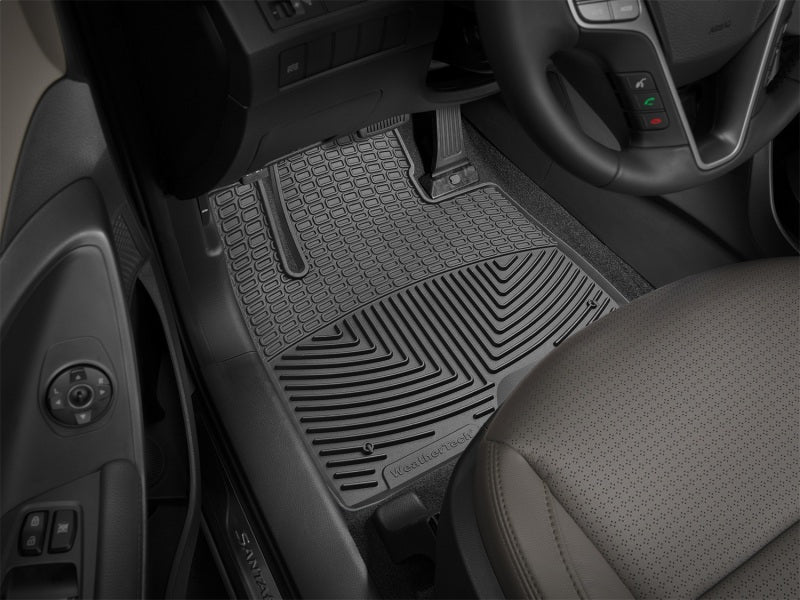 WeatherTech 2013-2018 Hyundai Santa Fe Front Rubber Mats - Black W372 W372 Photo - Mounted