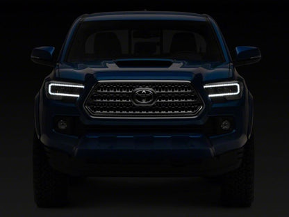 Raxiom 16-23 Toyota Tacoma w/ Factory Halogen DRL LED Headlights- Blk Housing (Clear Lens) TT8291 TT8291 Photo - Close Up