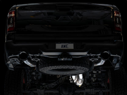 AWE Tuning 2021 RAM 1500 TRX 0FG Cat-Back Exhaust - Diamond Black Tips 3015-33005 3015-33005 Photo - Mounted