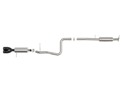 aFe Takeda Series 2 1/2in 304 SS Cat-Back 14-19 Ford Fiesta L4-1.6L (t) w/Black Tip 49-33140-B 49-33140-B Photo - Unmounted
