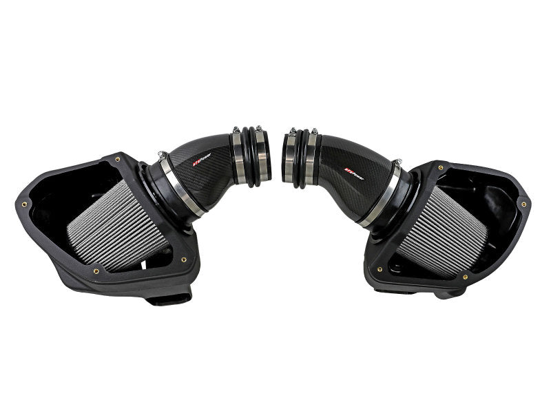 aFe Black Series Stage-2 Carbon Fiber Cold Air Intake System w/ Pro DRY S Media - 18-19 BMW M5 (F90) 58-10005D 58-10005D Photo - Unmounted