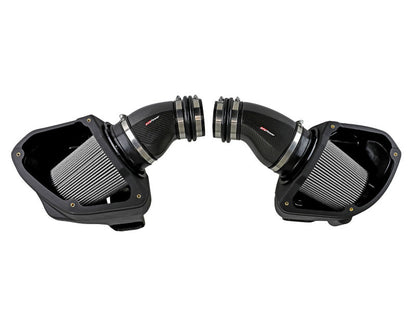 aFe Black Series Stage-2 Carbon Fiber Cold Air Intake System w/ Pro DRY S Media - 18-19 BMW M5 (F90) 58-10005D 58-10005D Photo - Unmounted